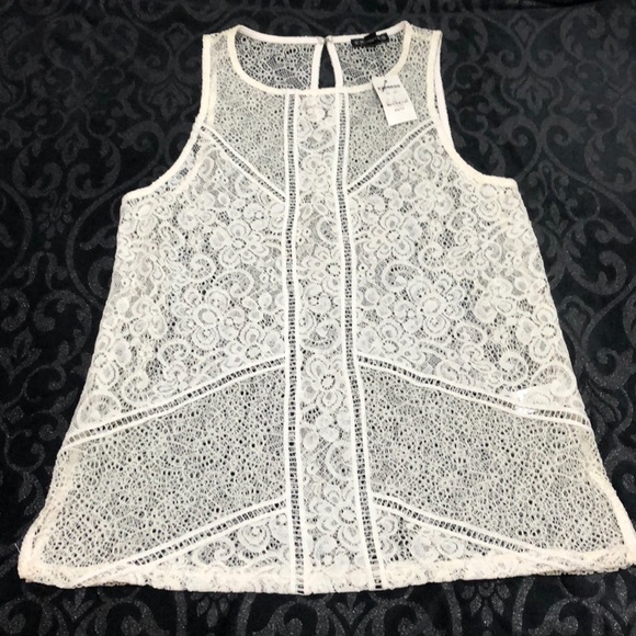 Express ivory lace tank top size XS - Picture 1 of 8